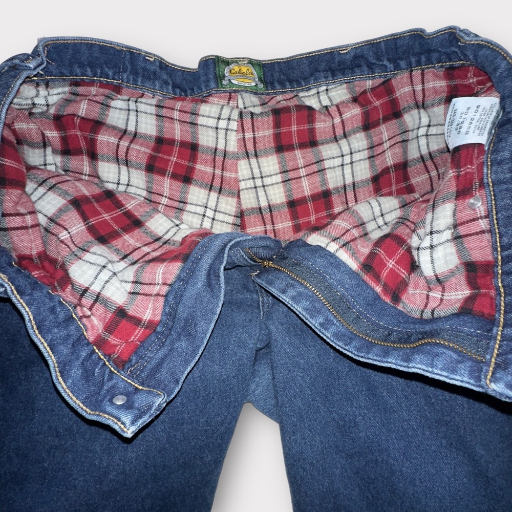 Cabelas flannel insulated jeans W38/L32